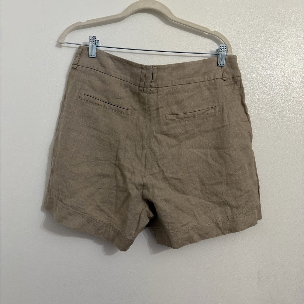 Free People Chelsea Linen Shorts Sand Color Size 6 - Picture 6 of 7